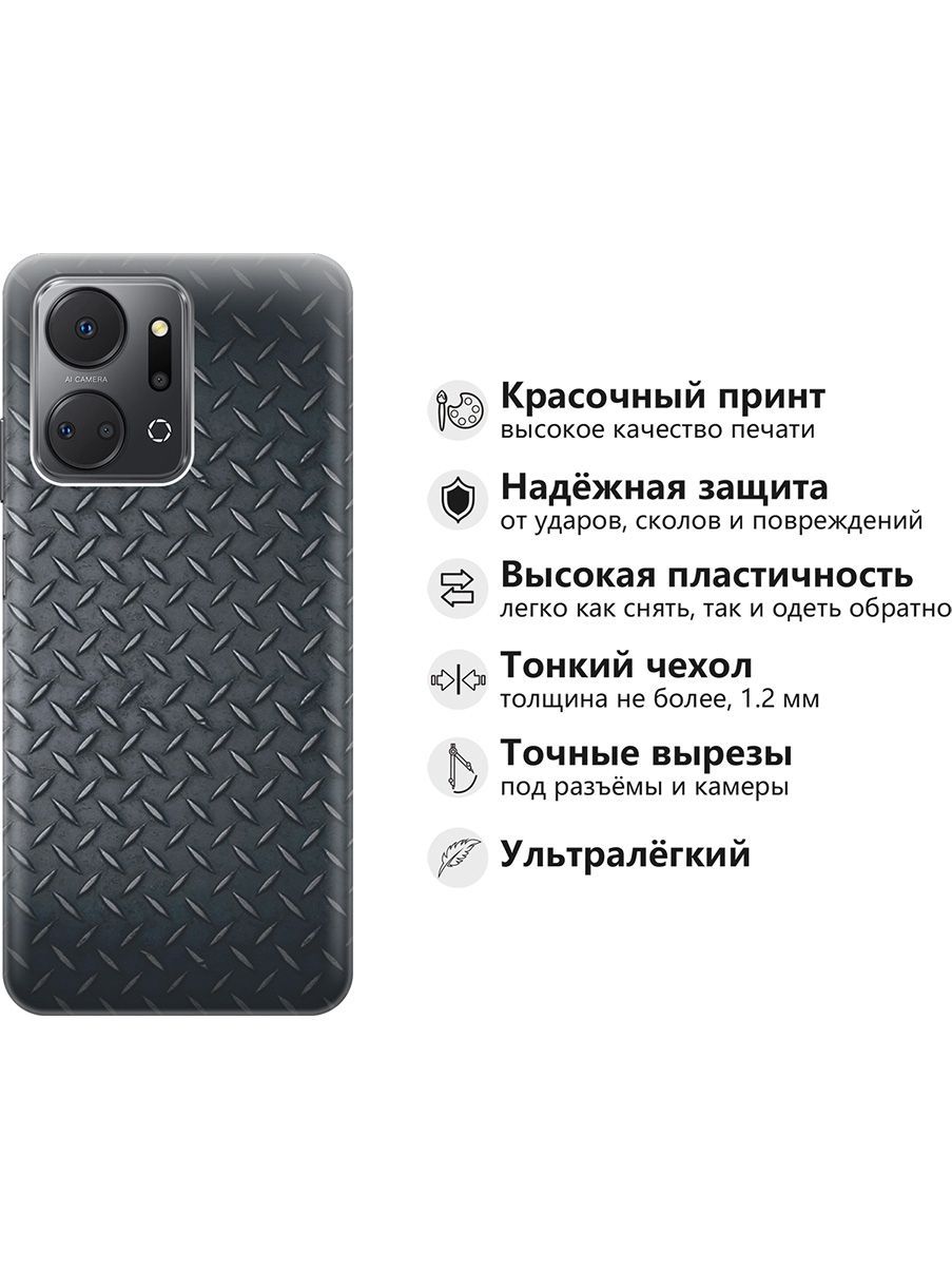 Силиконовый чехол на Honor X7a с принтом 