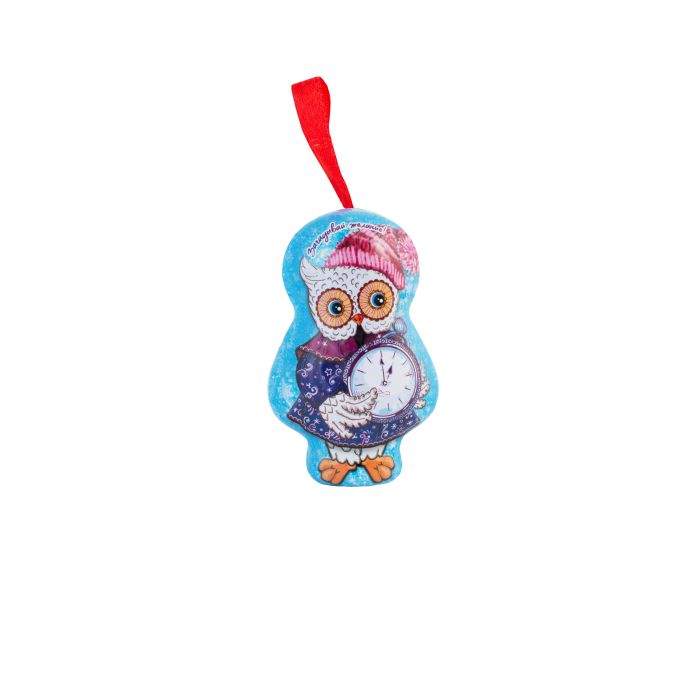 Елочная игрушка Феникс Present Сова с новогодним пожеланием внутри 78129 7 см 1 шт.