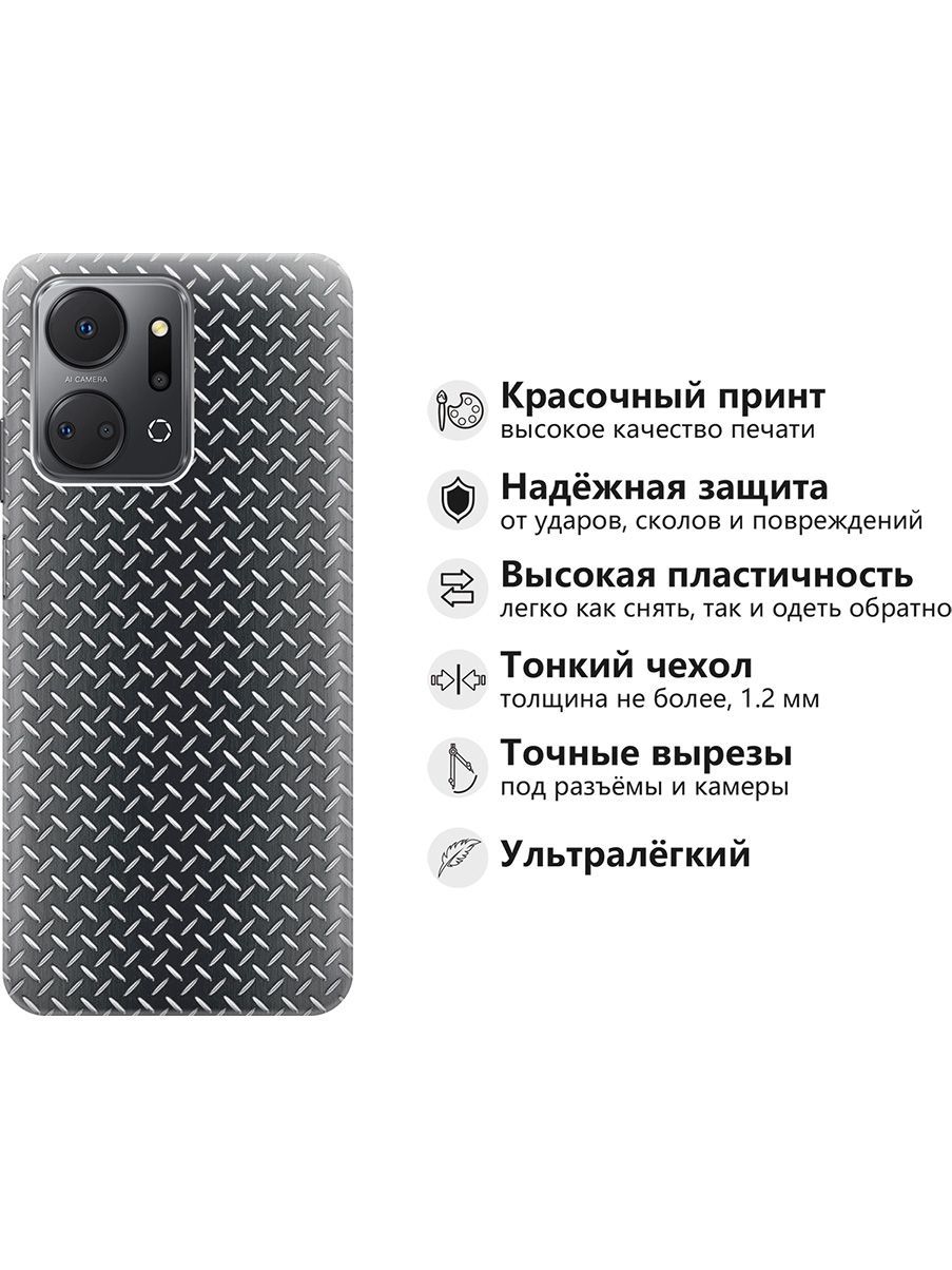 Силиконовый чехол на Honor X7a с принтом 