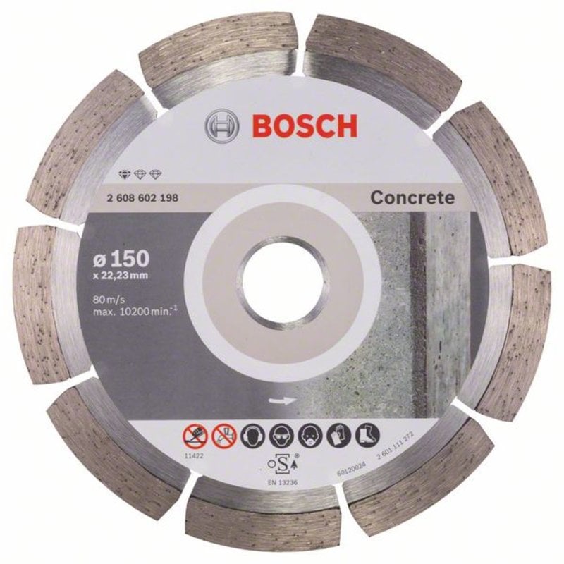 Алмазный диск Standard for Concrete150-22,23 2608602198 Bosch - купить в Мегамаркет Москва, цена на Мегамаркет