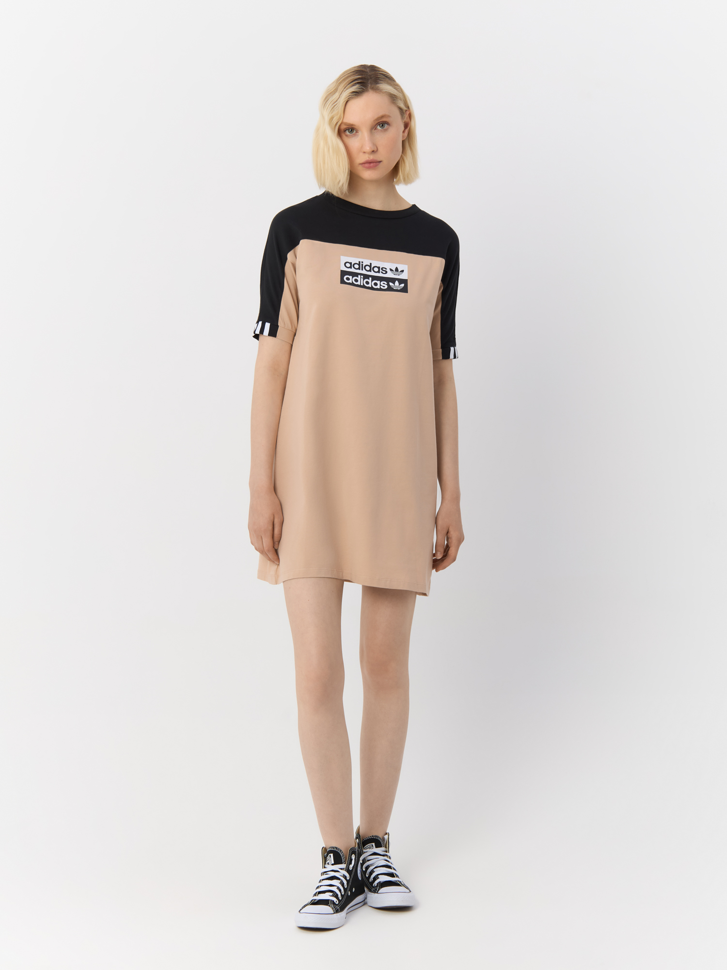 Платье женское Adidas Vocal Tee Dress EC0774 бежевое 30 EU - купить в  Мегамаркет Москва, цена на Мегамаркет