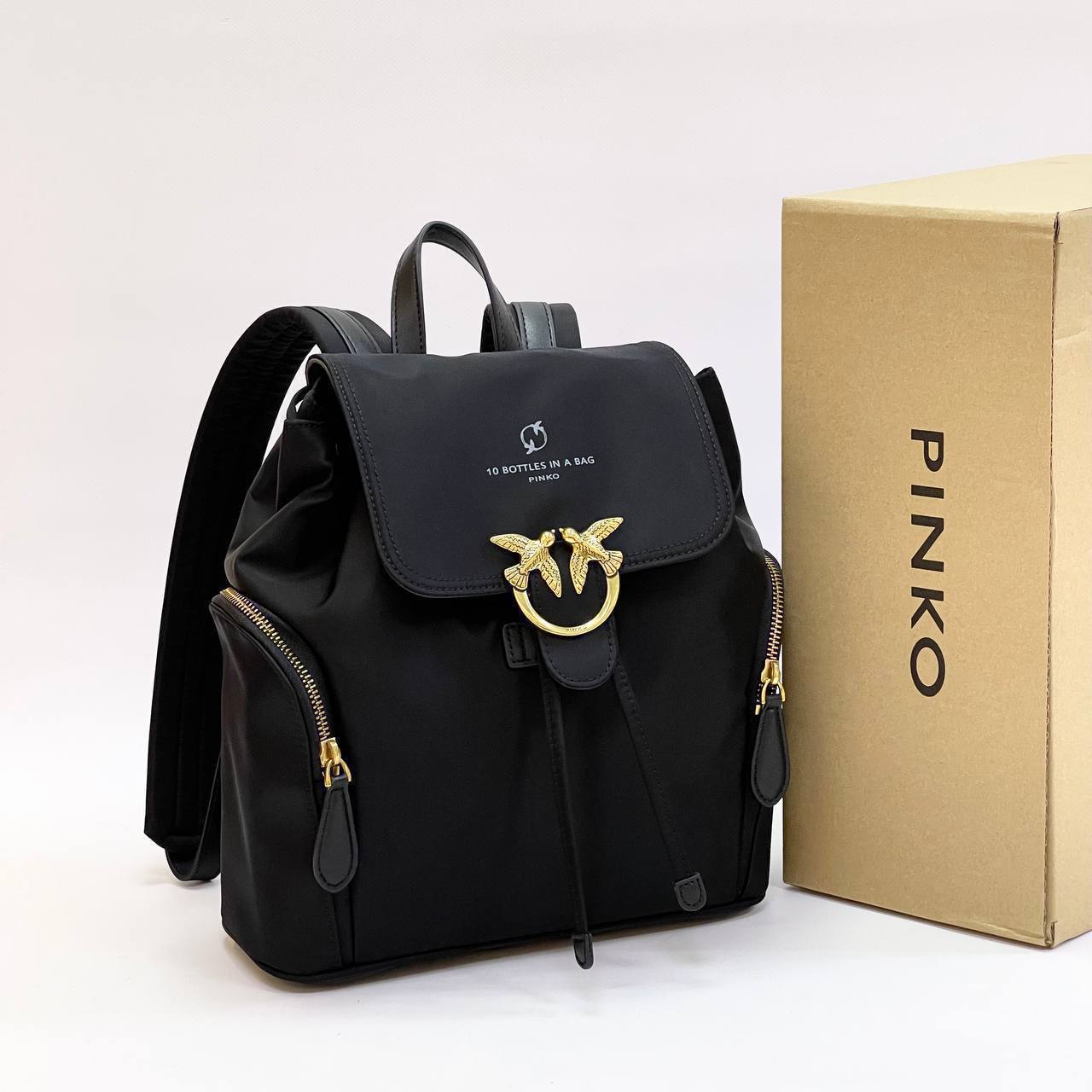 Сумка-рюкзак женская Pinko Love Recycled чёрная - купить в Москве, цены на Мегамаркет