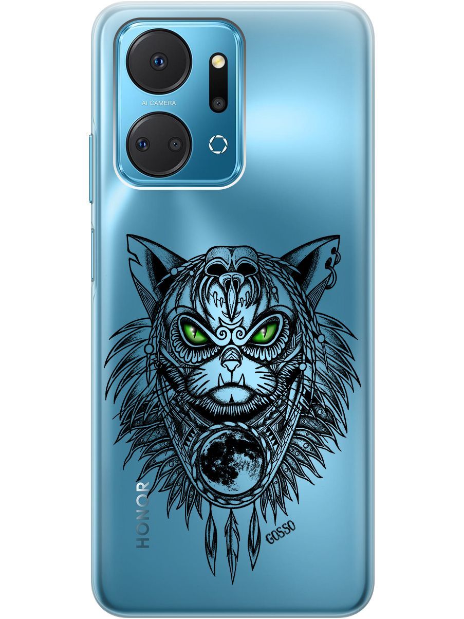 Силиконовый чехол на Honor X7a с 3D принтом 