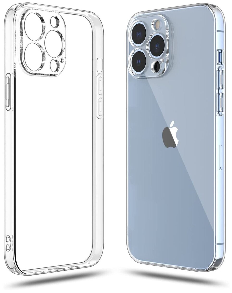 Чехол прозрачный с защитой камеры для Apple IPhone 13 Mini, купить в  Москве, цены в интернет-магазинах на Мегамаркет