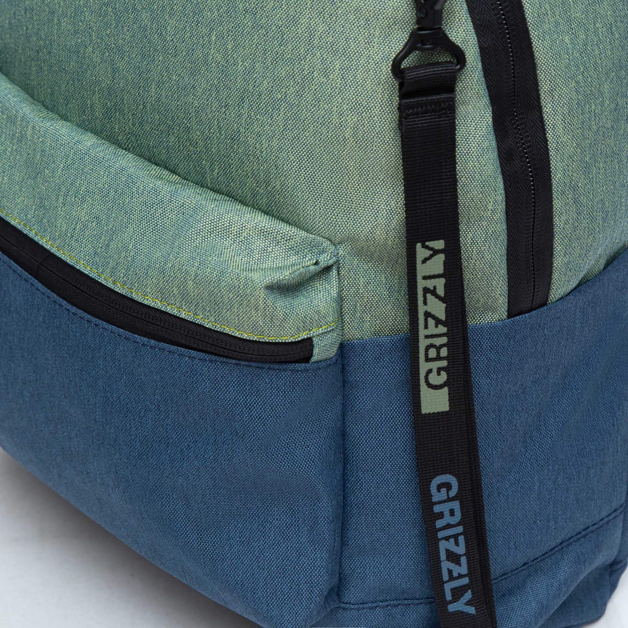 Рюкзак женский Grizzly RXL-122-3 салатовый-темно-синий