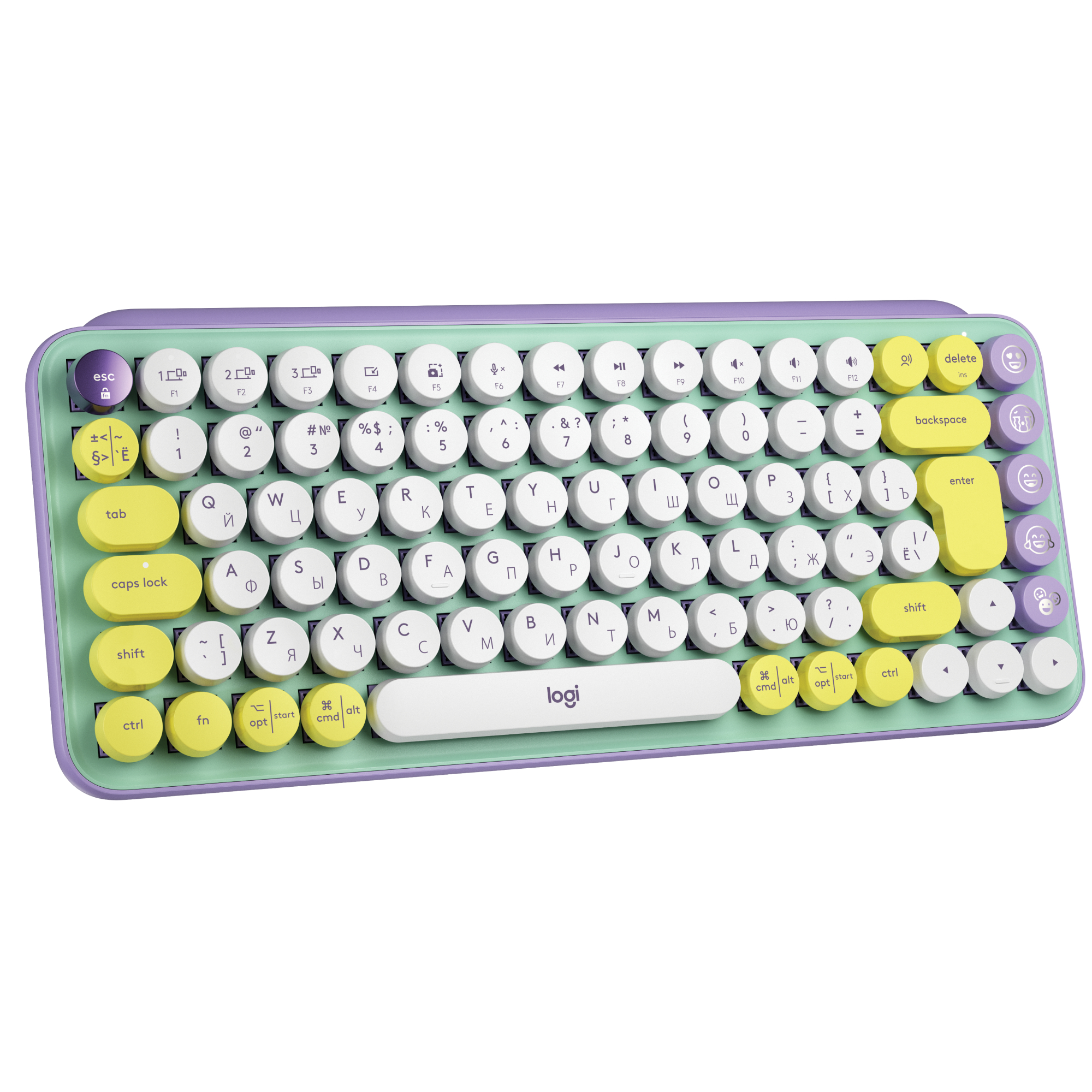 Беспроводная клавиатура Logitech POP Keys Daydream Mint Green/Black  (920-010717), купить в Москве, цены в интернет-магазинах на Мегамаркет