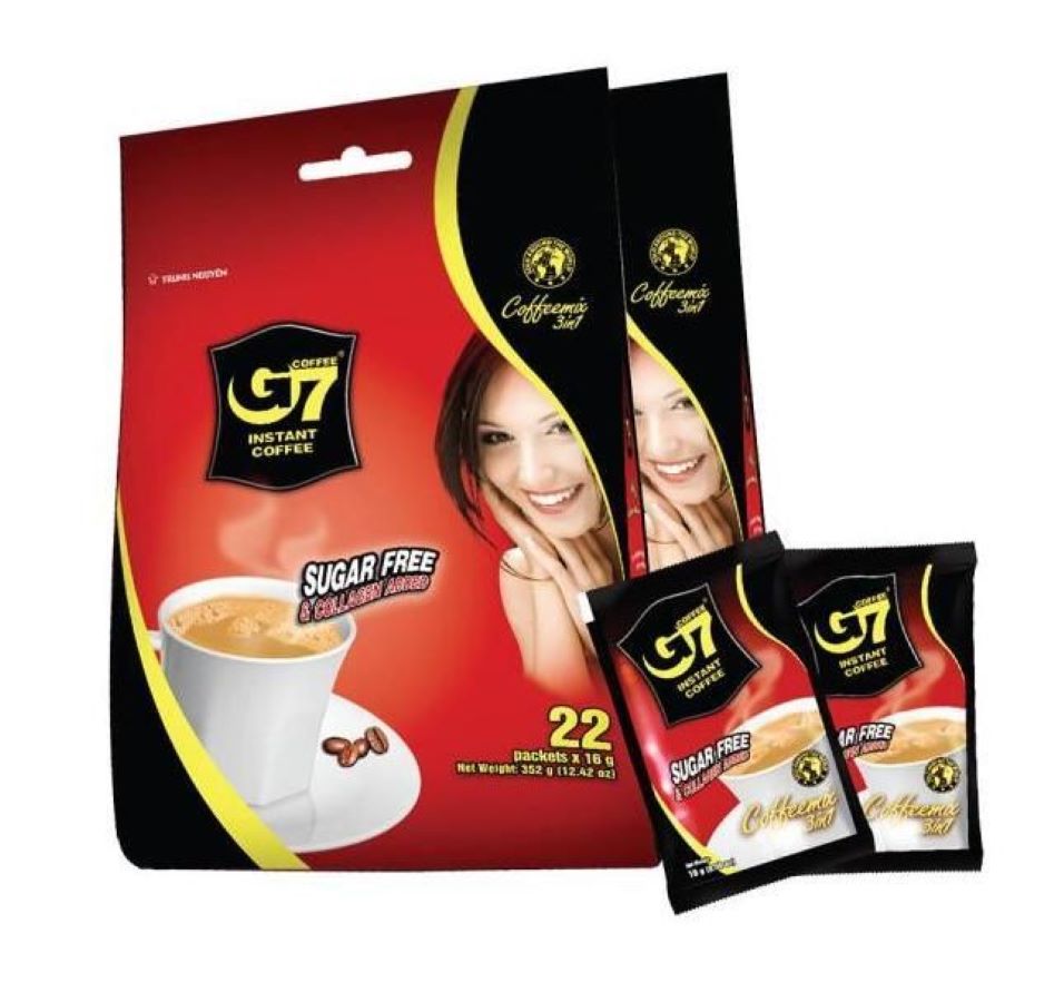 Купить кофе растворимый G7 Instant Coffee 2 в 1 без сахара с коллагеном, 22 шт по 16 г, цены на Мегамаркет | Артикул: 600014751658