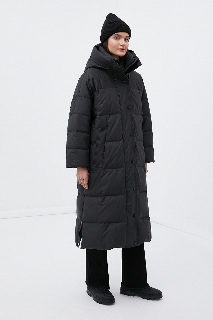 Пальто женское Finn Flare FWB110119 черное 2XL
