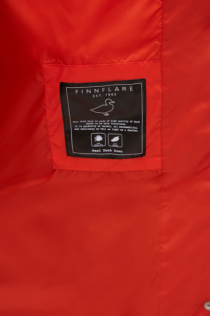 Пуховик женский Finn Flare FWB110101 красный XL