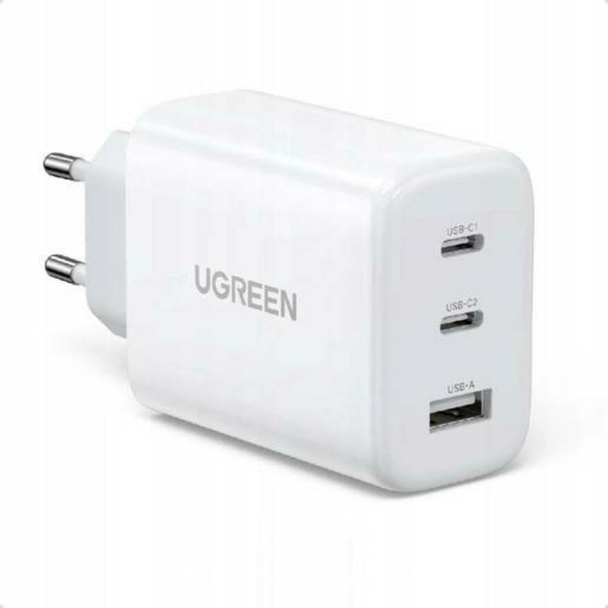 Сетевое зарядное устройство uGreen CD275 1xUSB, 2xUSB Type-C 3 А белый, купить в Москве, цены в интернет-магазинах на Мегамаркет