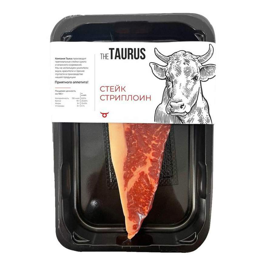 Стейк из говядины Taurus Стриплойн охлажденный 320 г – купить в Москве, цены в интернет-магазинах на Мегамаркет