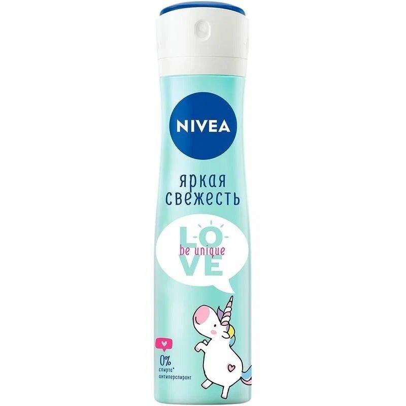 Купить дезодорант-антиперспирант Nivea Love Be Unique Яркая свежесть 150 мл, цены на Мегамаркет | Артикул: 100029581037