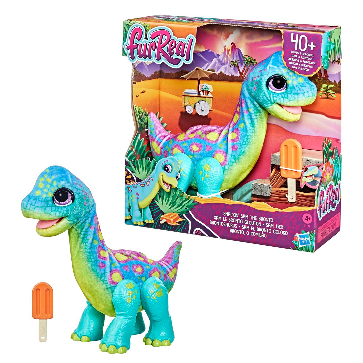 Купить интерактивная игрушка Hasbro FurReal Friends Малыш Динозавр  F17395L0, цены на Мегамаркет