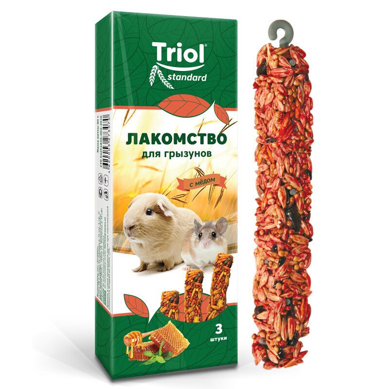 Лакомство для грызунов Triol с мёдом, 80г