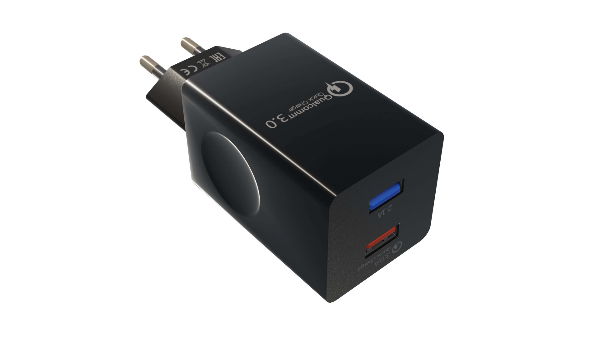 Сетевое зарядное устройство  Smart 2USB 3.0А QC3.0 Type-C More choice NC55QCa Black