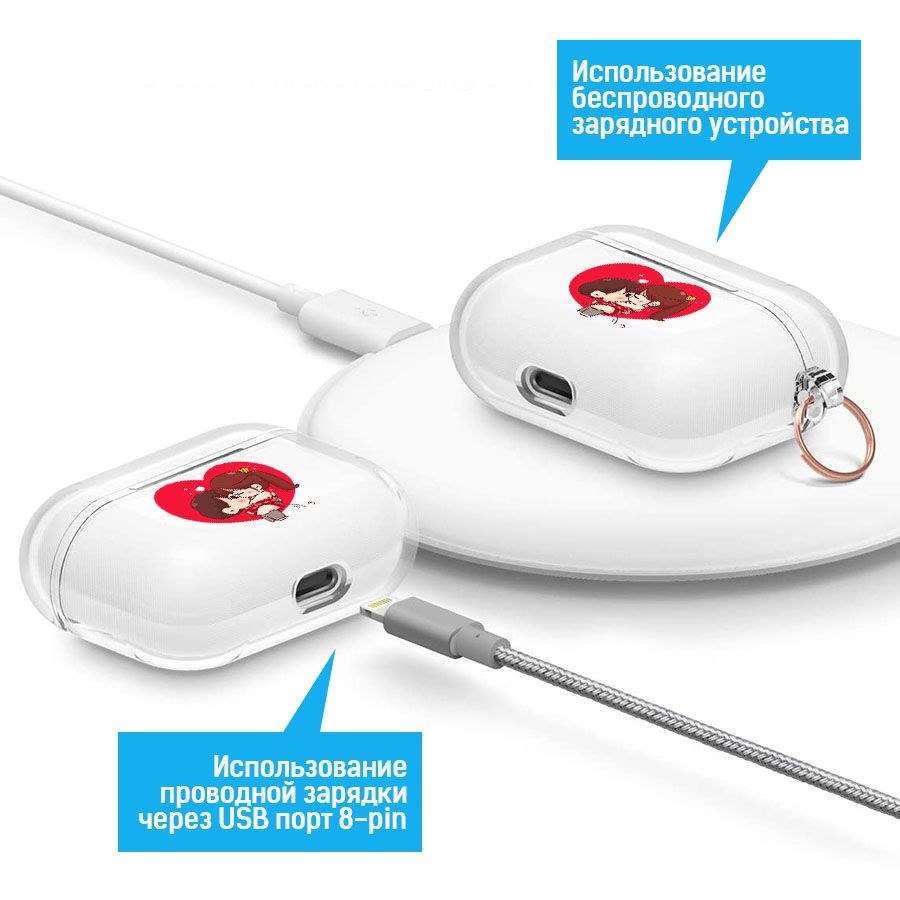 Чехол Krutoff Clear Case для AirPods Pro Аниме любовь, купить в Москве,  цены в интернет-магазинах на Мегамаркет