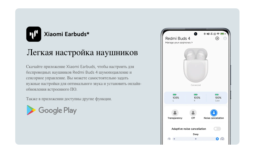 Redmi buds 4 подключение к приложению Беспроводные наушники Xiaomi buds-4 White (Redmi-buds-4-белый) - характеристики 