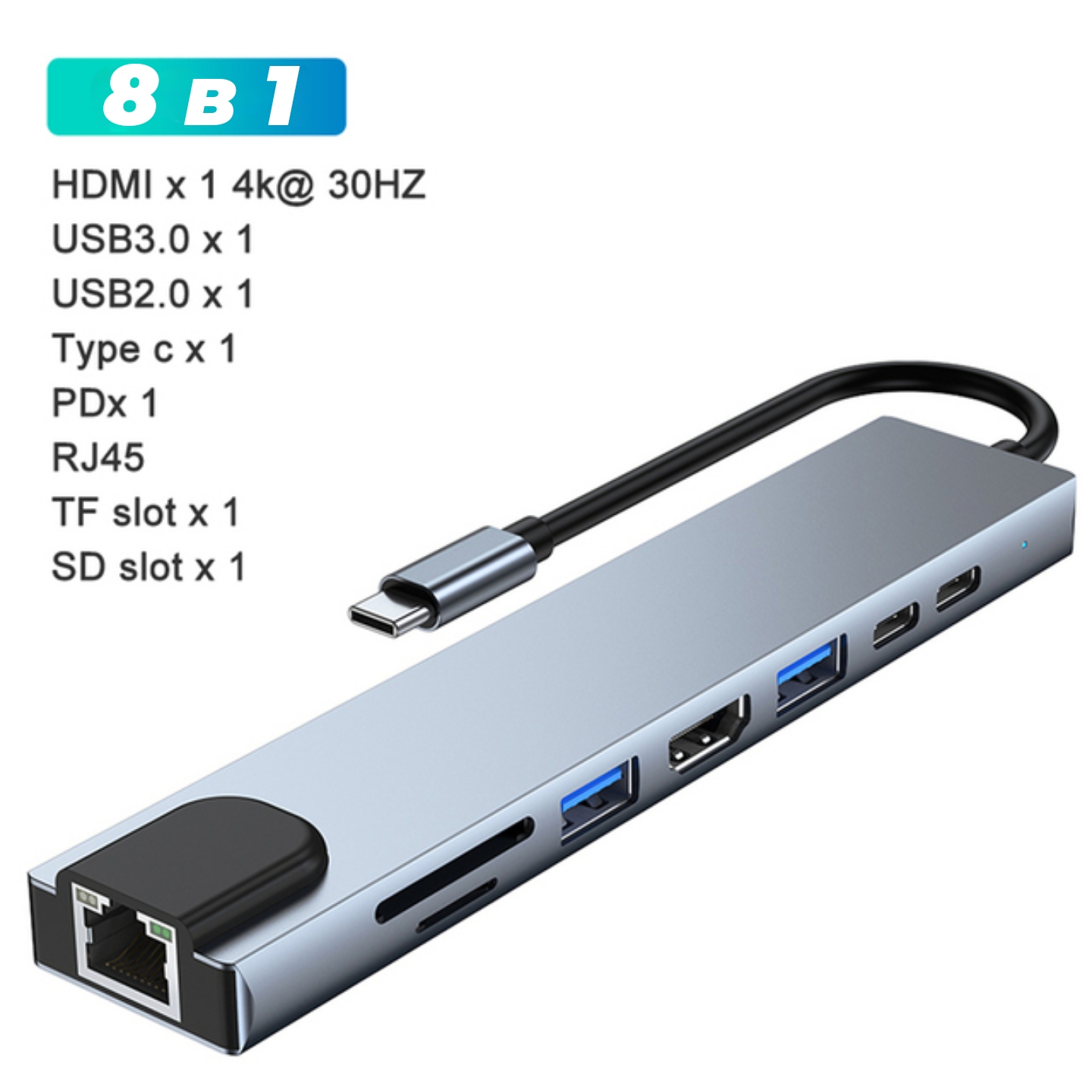 USB хаб IMICE 8in1, купить в Москве, цены в интернет-магазинах на Мегамаркет