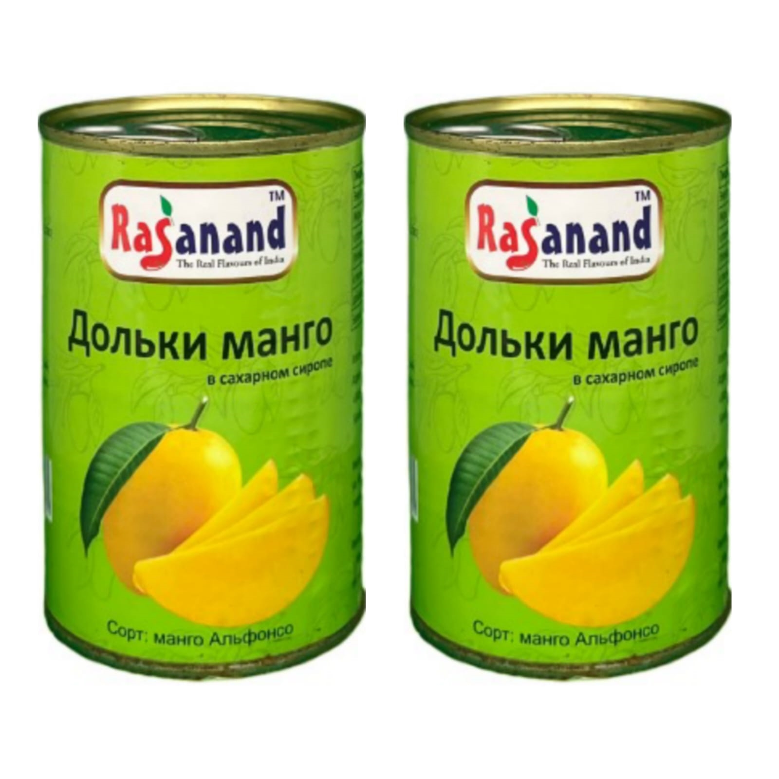 Дольки <b>манго</b> Rasanand в сахарном сиропе, 450 г.