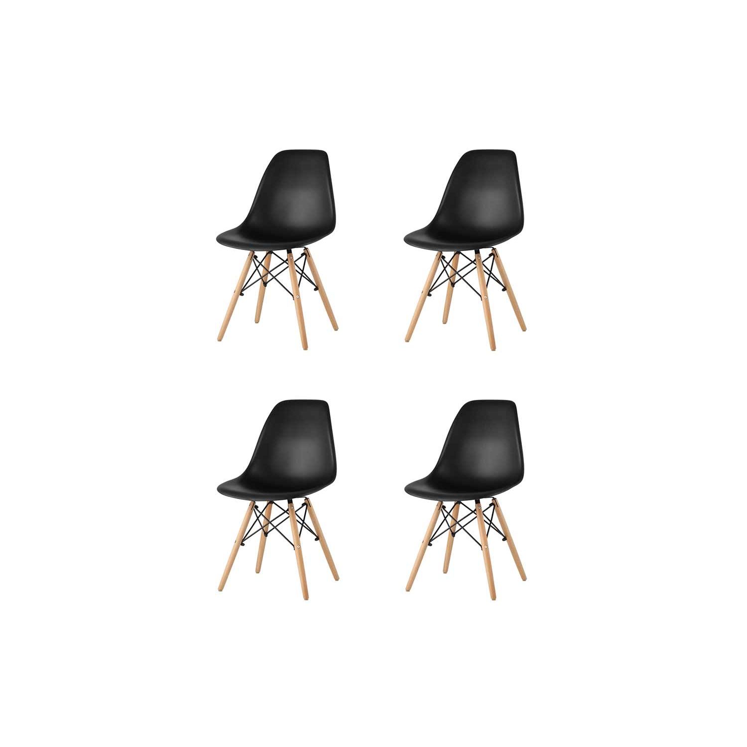 Стул Eames, чёрный, ZT-1-1b, 4 шт. - купить в Москве, цены на Мегамаркет | 100053796374