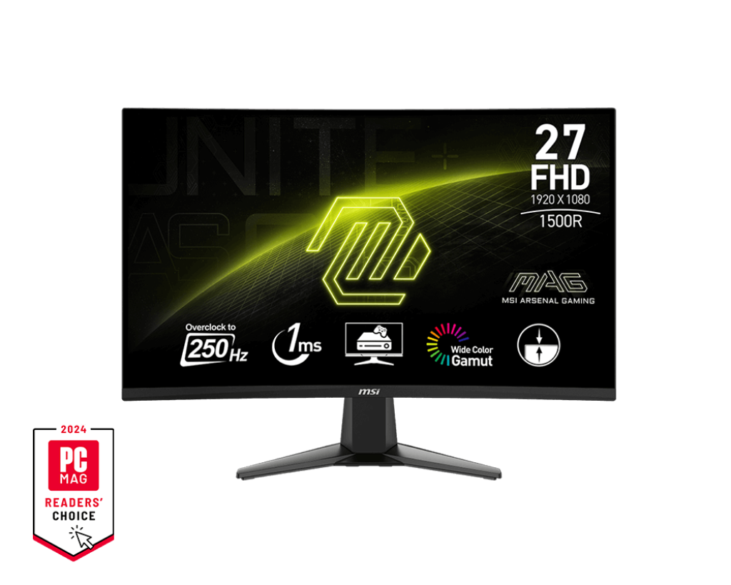 27" Монитор MSI MAG 27C6X черный 250Hz 1920x1080 VA, купить в Москве, цены в интернет-магазинах на Мегамаркет