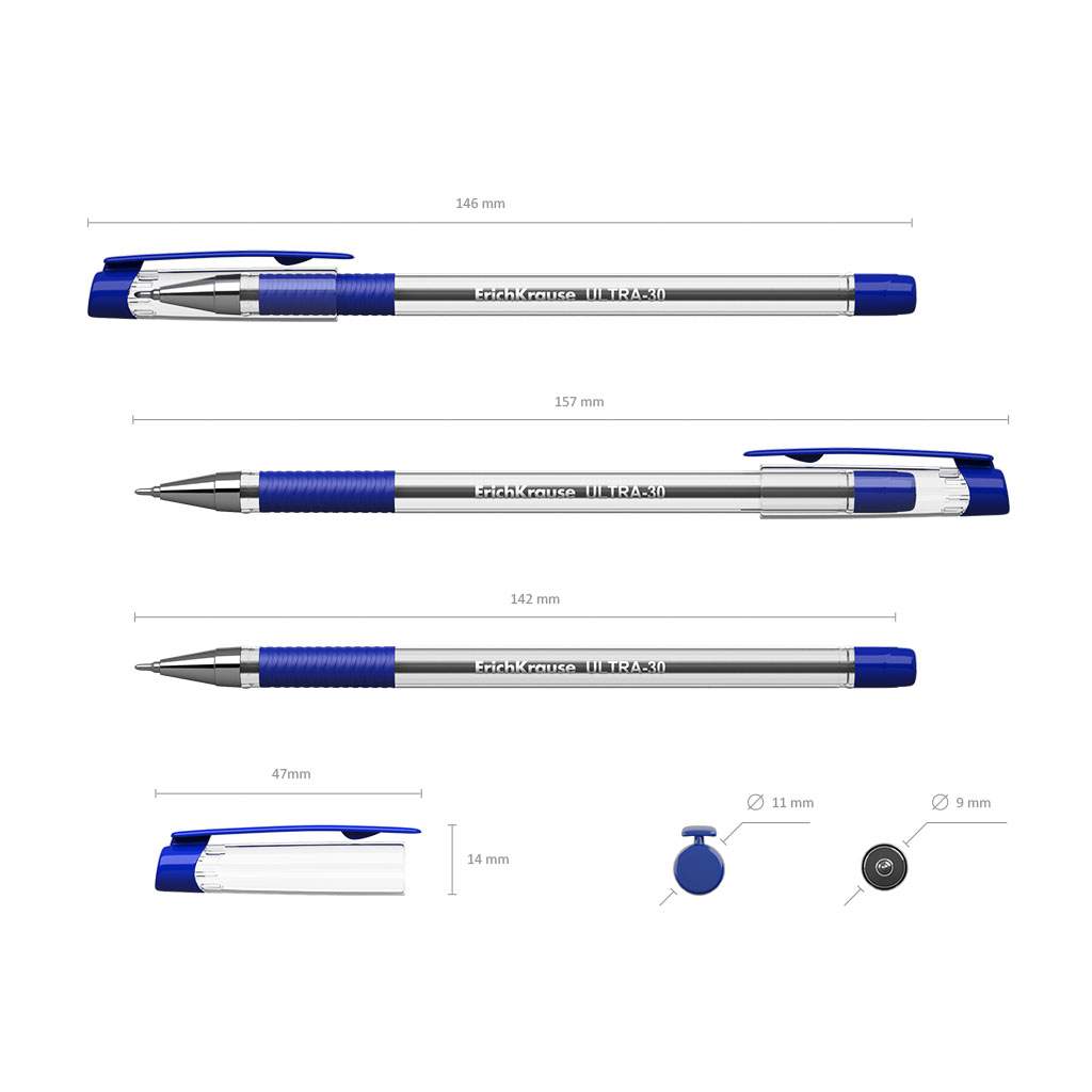 Ручка шариковая ErichKrause 19613 ULTRA-30 синяя