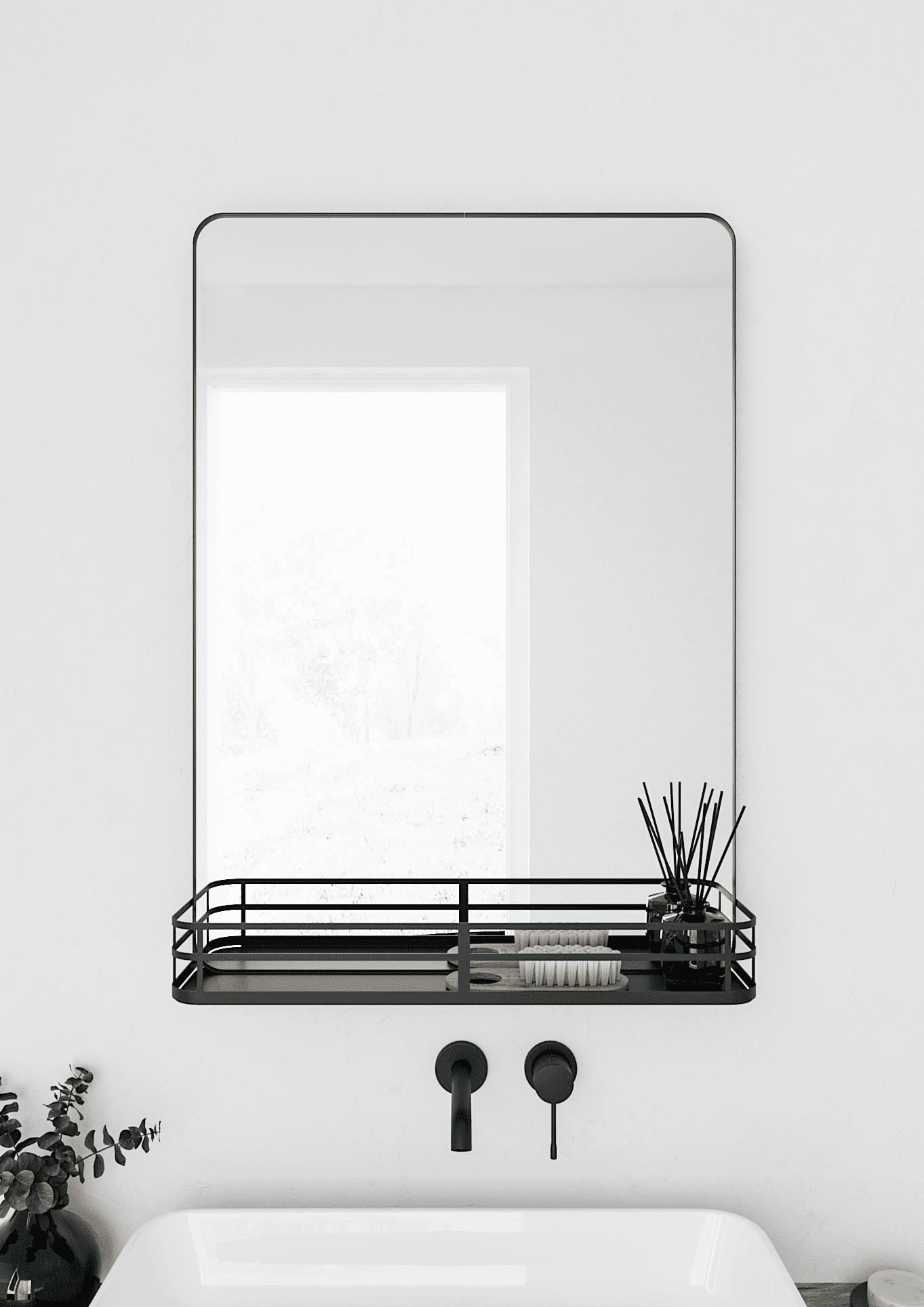 Зеркало в ванную с полкой - зеркала с полкой для ванной комнаты купить недорого