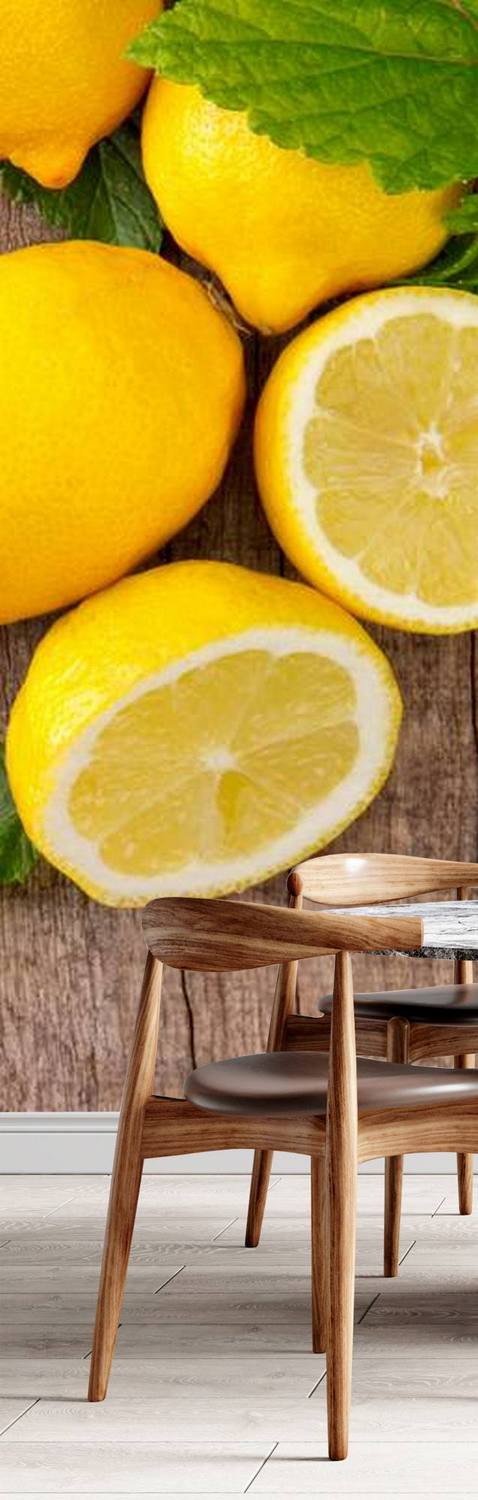 Самоклеющиеся фотообои "Лимоны", 90x210 см