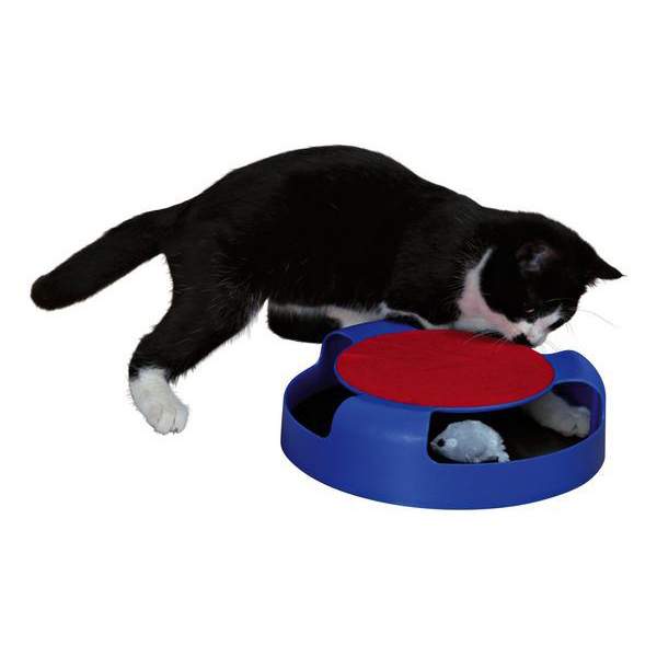 Развивающая игрушка для кошек TRIXIE Мышка в ловушке пластик, плюш, в ассортименте, 25 см