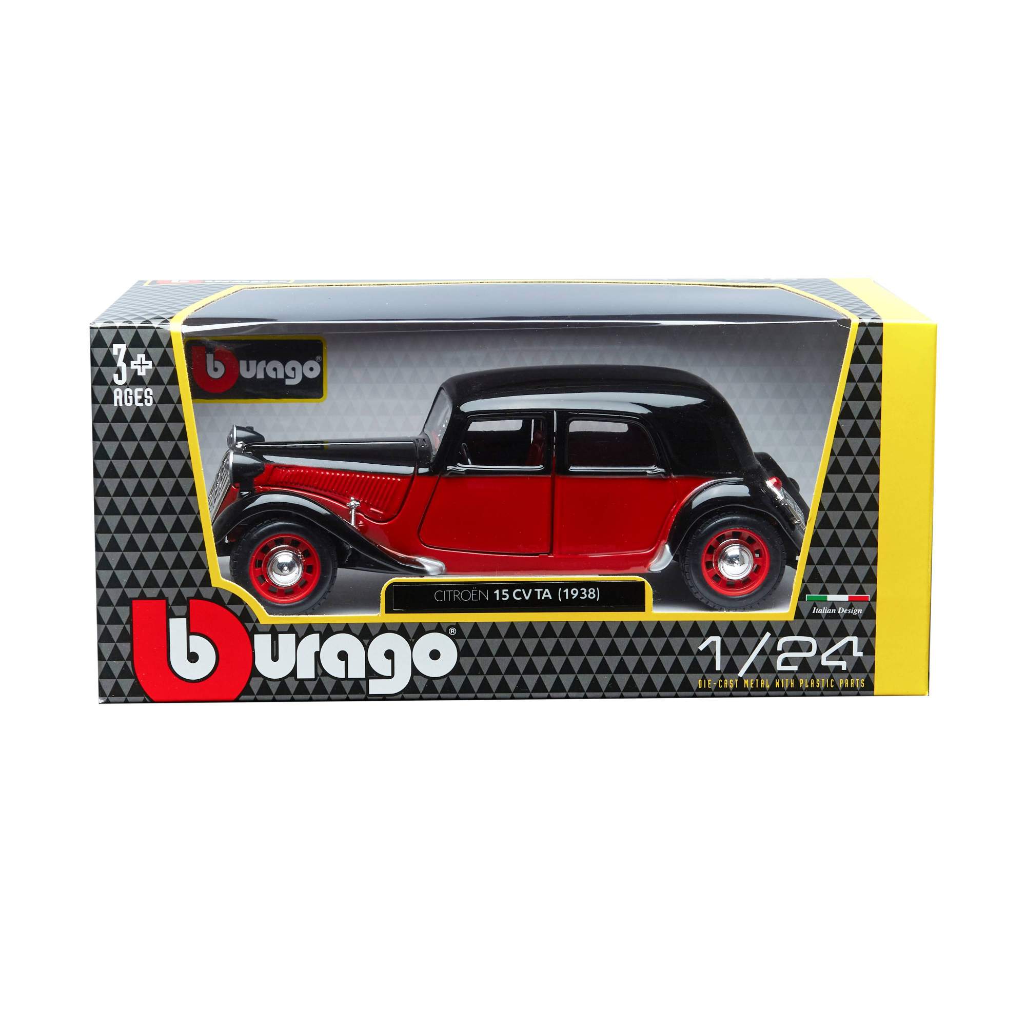 Коллекционная машина Bburago BB 1:24 CITROEN 15 CV TA 1938 Черно-красный,  18-22017 – купить в Москве, цены в интернет-магазинах на Мегамаркет