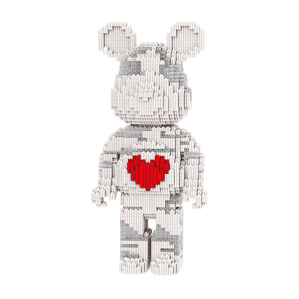 Купить конструктор MPIN пластиковый 3D BearBrick Медведь, детали 3680, цены на конструкторы в интернет-магазинах на Мегамаркет