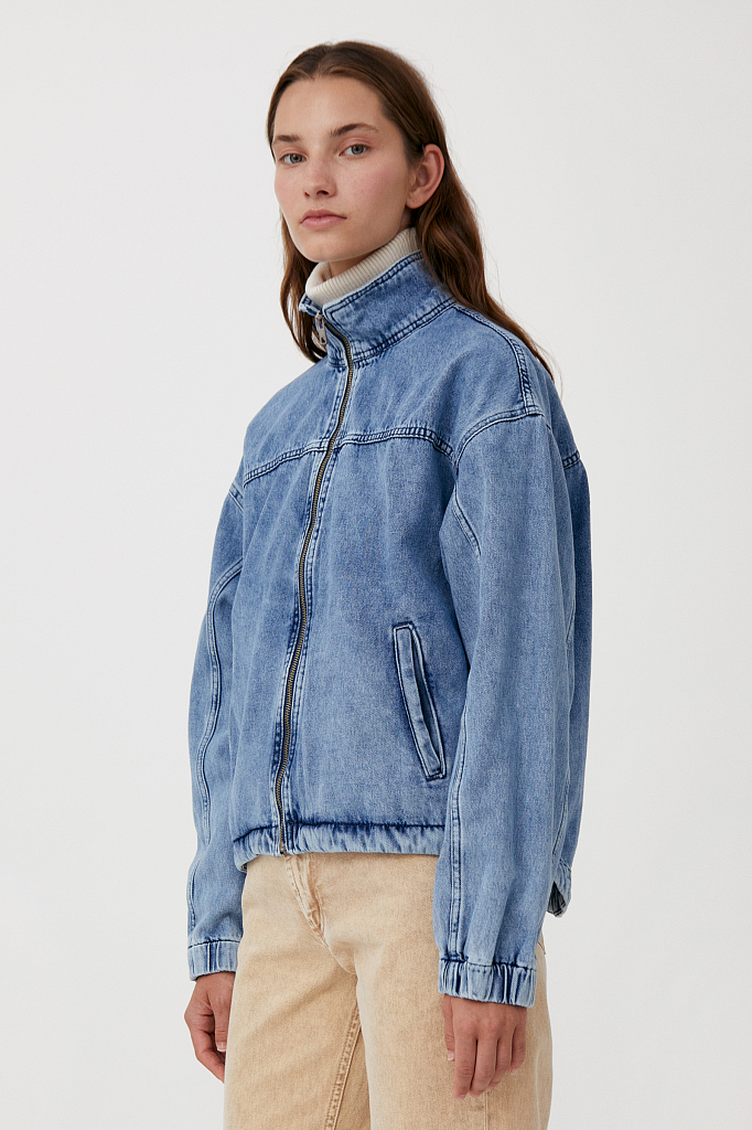 Куртка джинсовая женская Finn Flare FAB15020 синий L