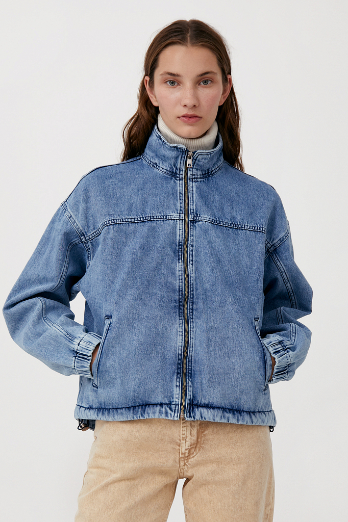 Куртка джинсовая женская Finn Flare FAB15020 синий M