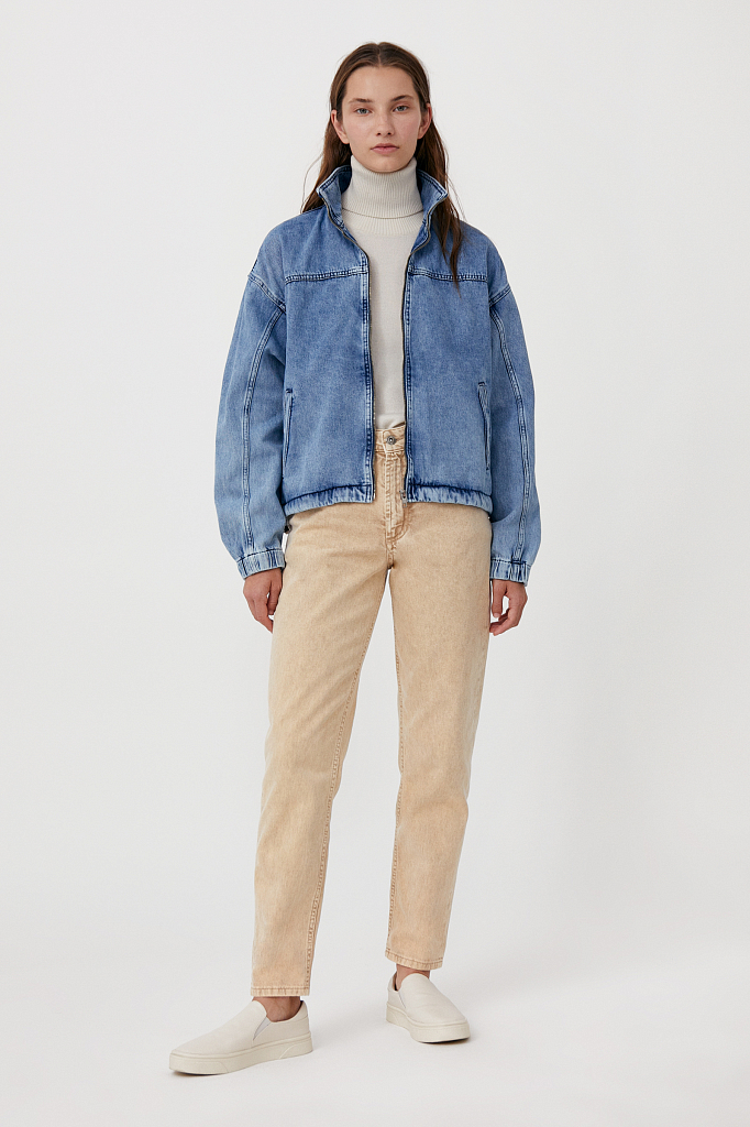 Куртка джинсовая женская Finn Flare FAB15020 синий M