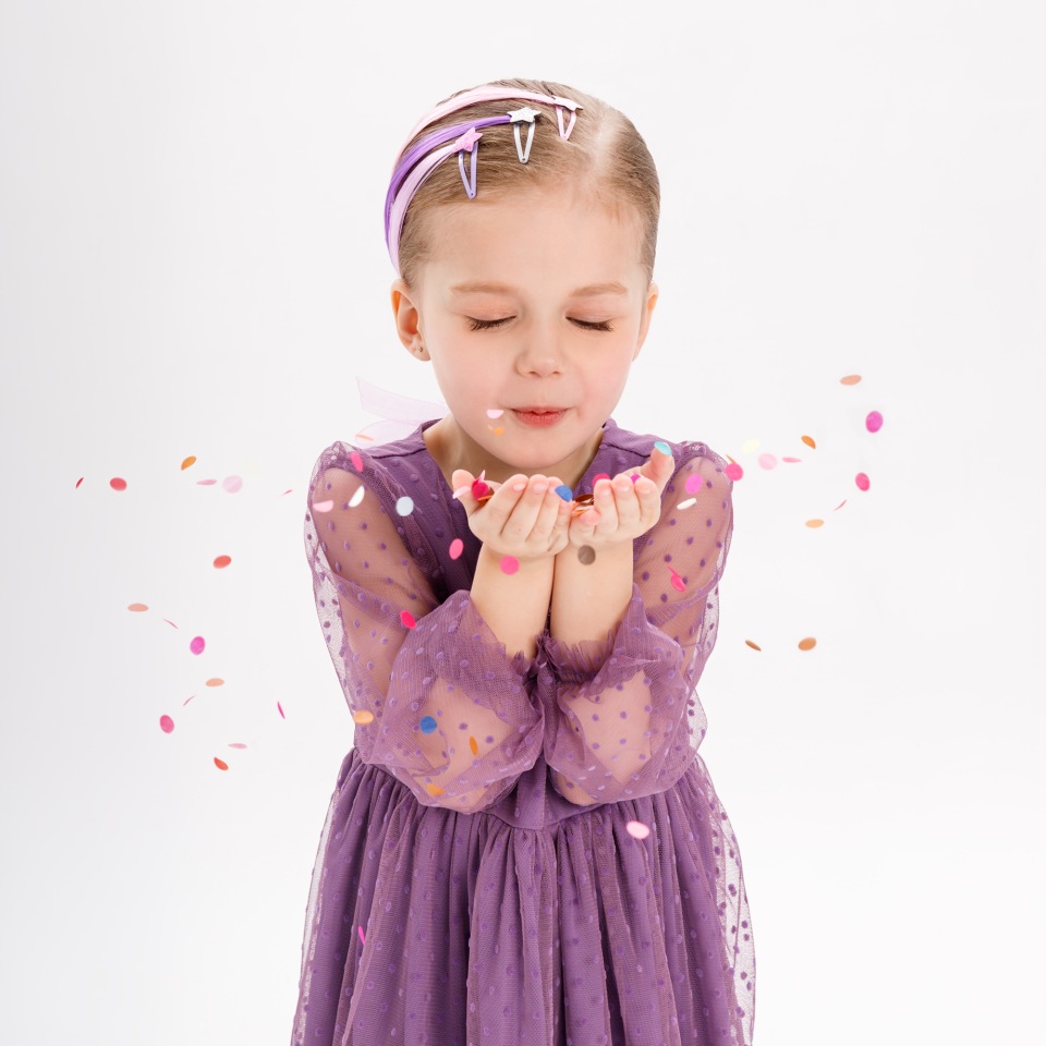 Миниатюра Платье детское Amarobaby BABY DOLL, фиолетовый, размер 92 №7