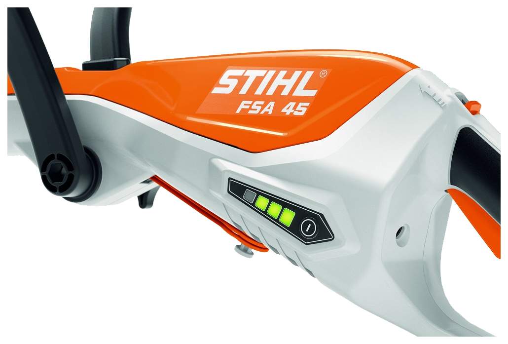 Shtil fsa 45 как снять аккумулятор Аккумуляторный садовый триммер Stihl FSA 45 45120115701 18 В АКБ и ЗУ в комплект
