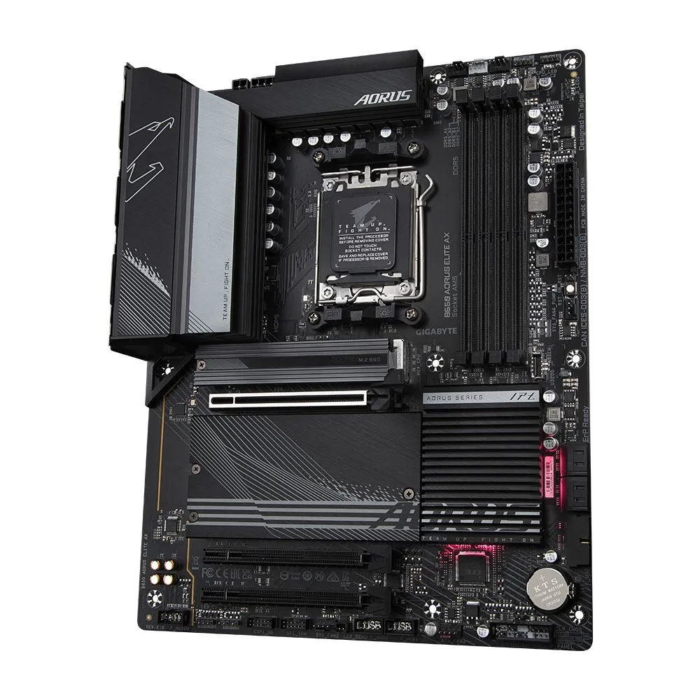 Плата материнская Gigabyte B650 AORUS ELITE AX Socket AM5, B650, 4xDDR5 ...