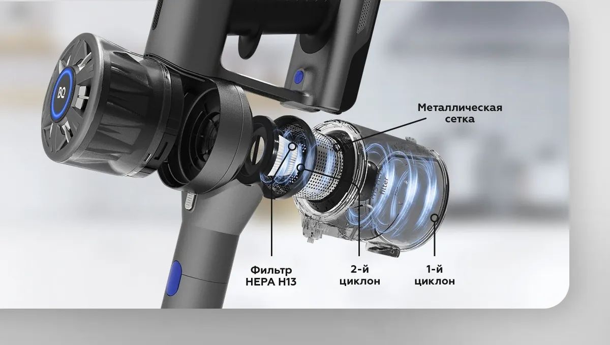 Пылесос BQ VC0801H серый - отзывы покупателей на маркетплейсе Мегамаркет |  Артикул: 600005019758