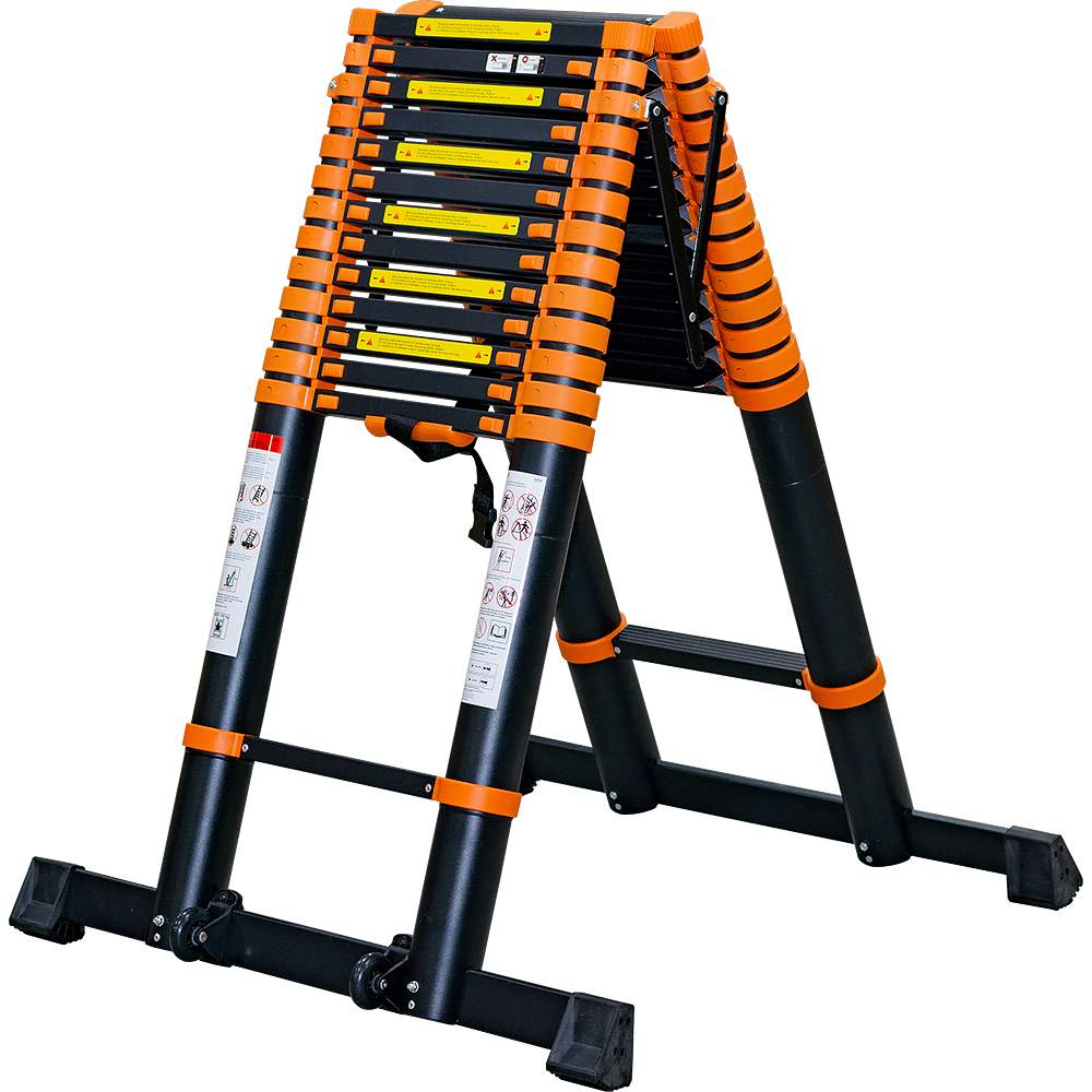 Лестница-стремянка телескопическая алюминиевая Raybe RD540 5,4 м купить ...