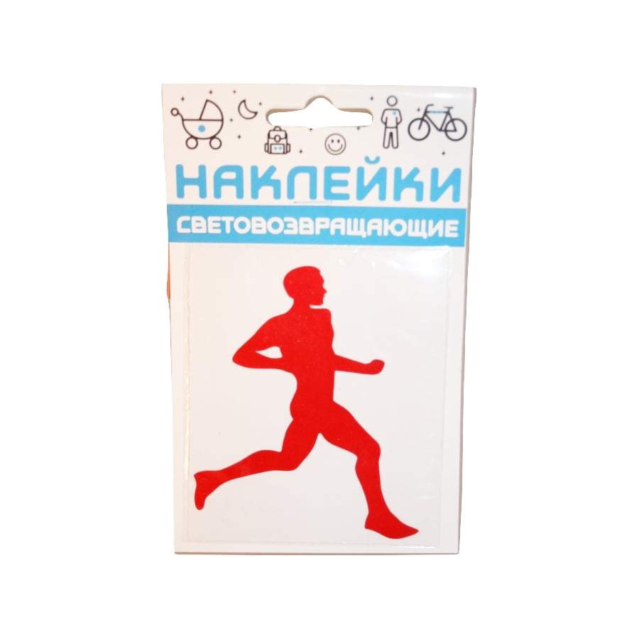Наклейка световозвращающая COVA SPORT "Спортсмен",100х85mm Красная