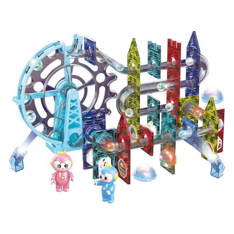 Купить конструктор магнитный MSN Toys лабиринт для шариков 120 деталей