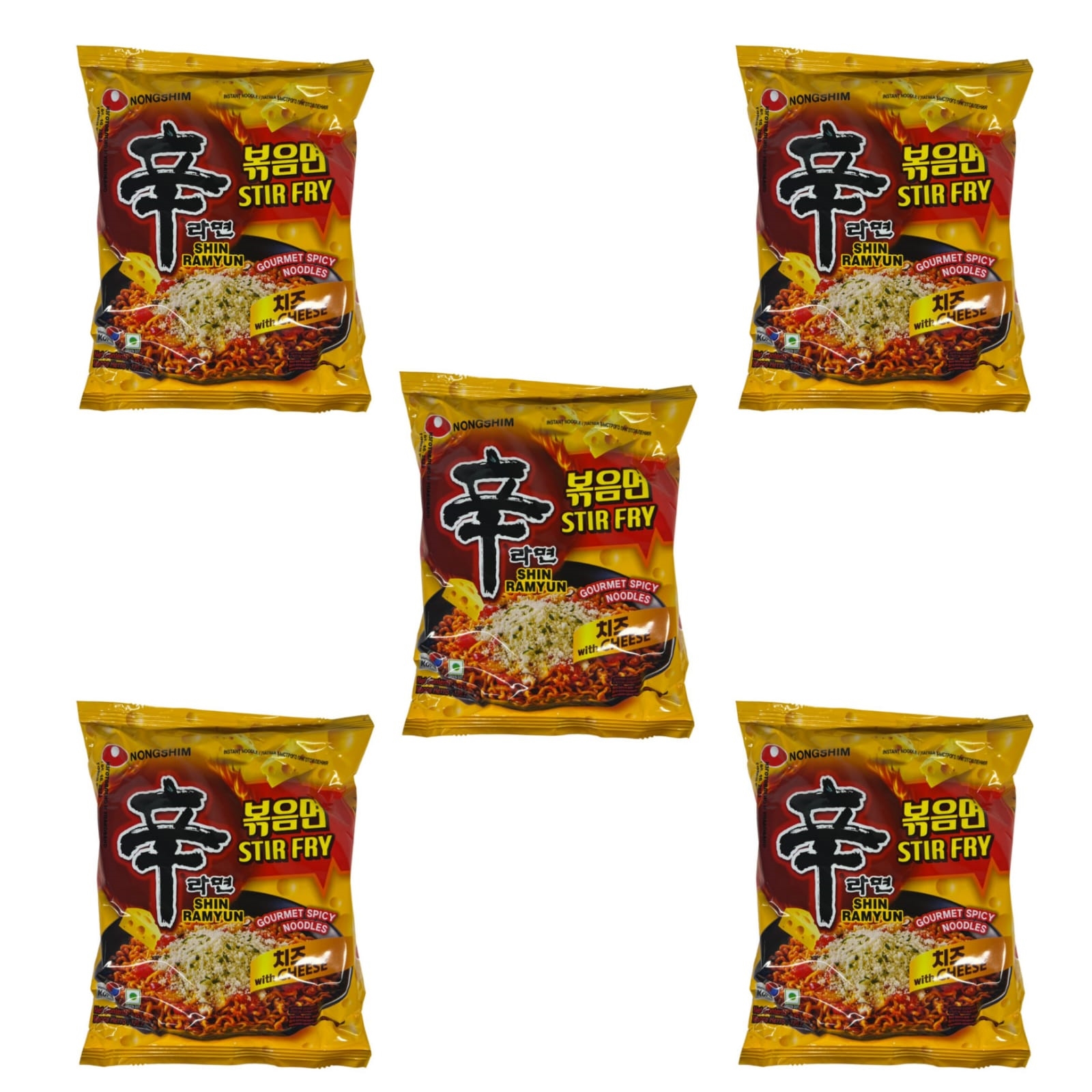 Купить лапша быстрого приготовления Nongshim жареная с сыром, Stir Fry  Cheese, 131 г, цены на Мегамаркет | Артикул: 600014582273