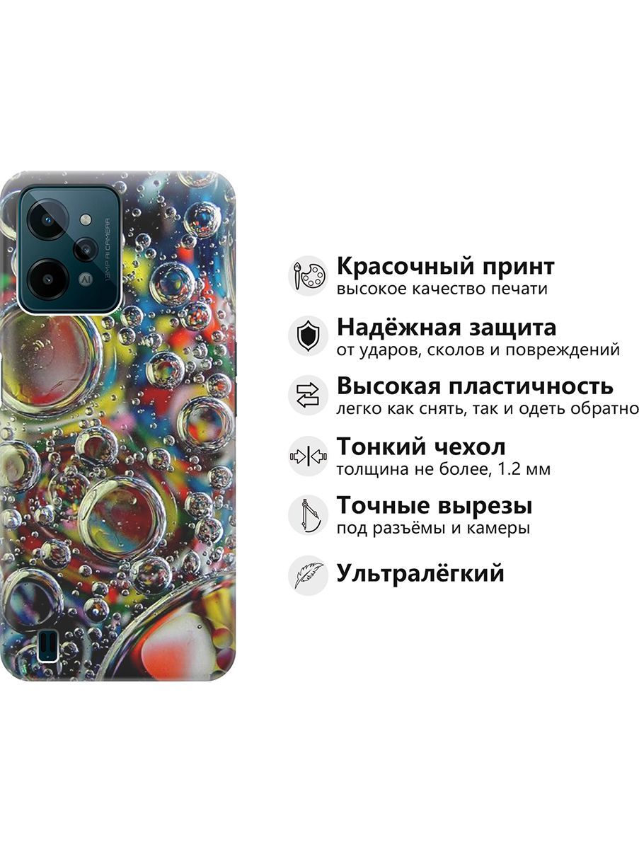 Силиконовый чехол на realme C31 с принтом 