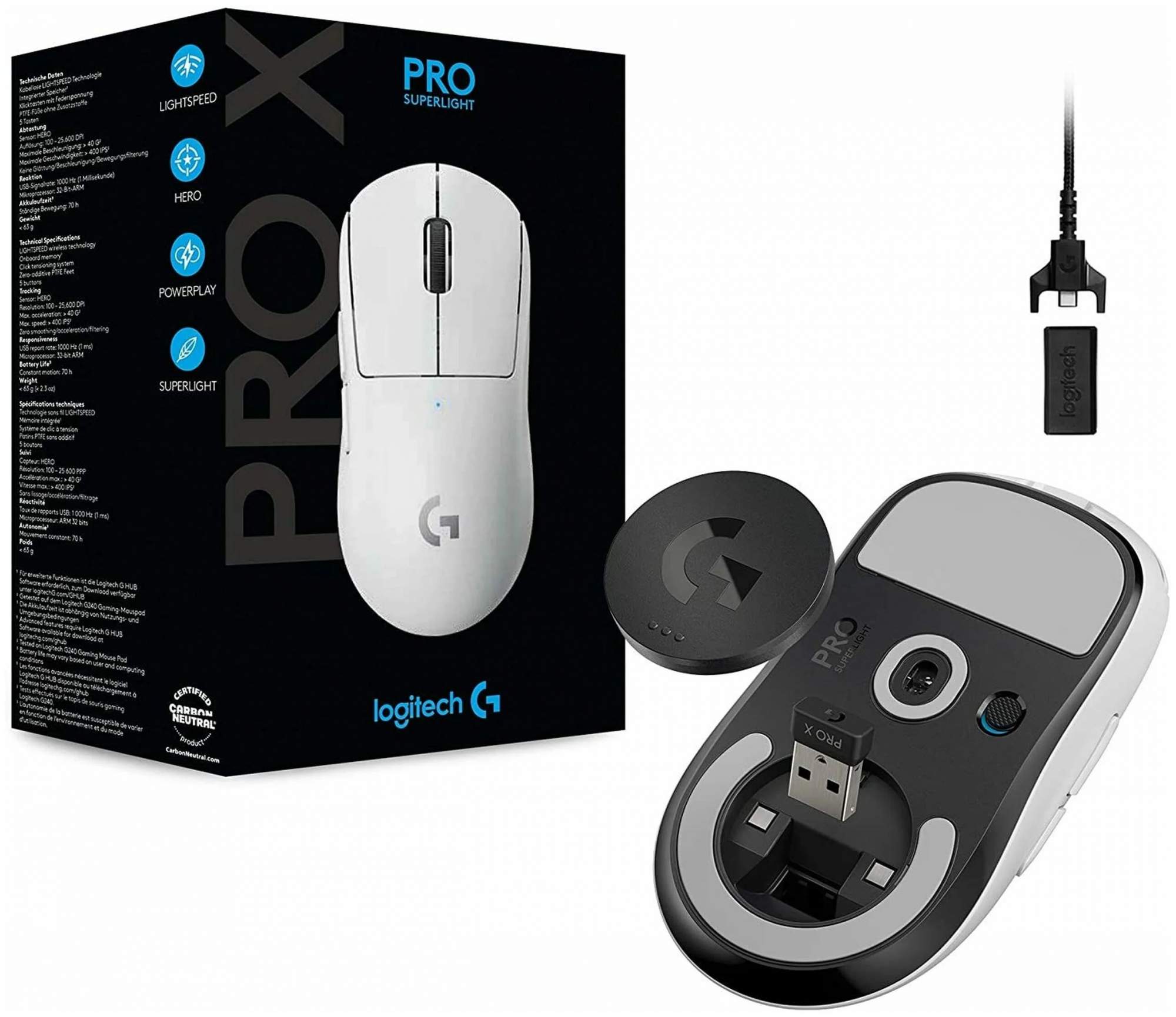 Беспроводная игровая мышь Logitech Pro X Superlight Black - характеристики и опи