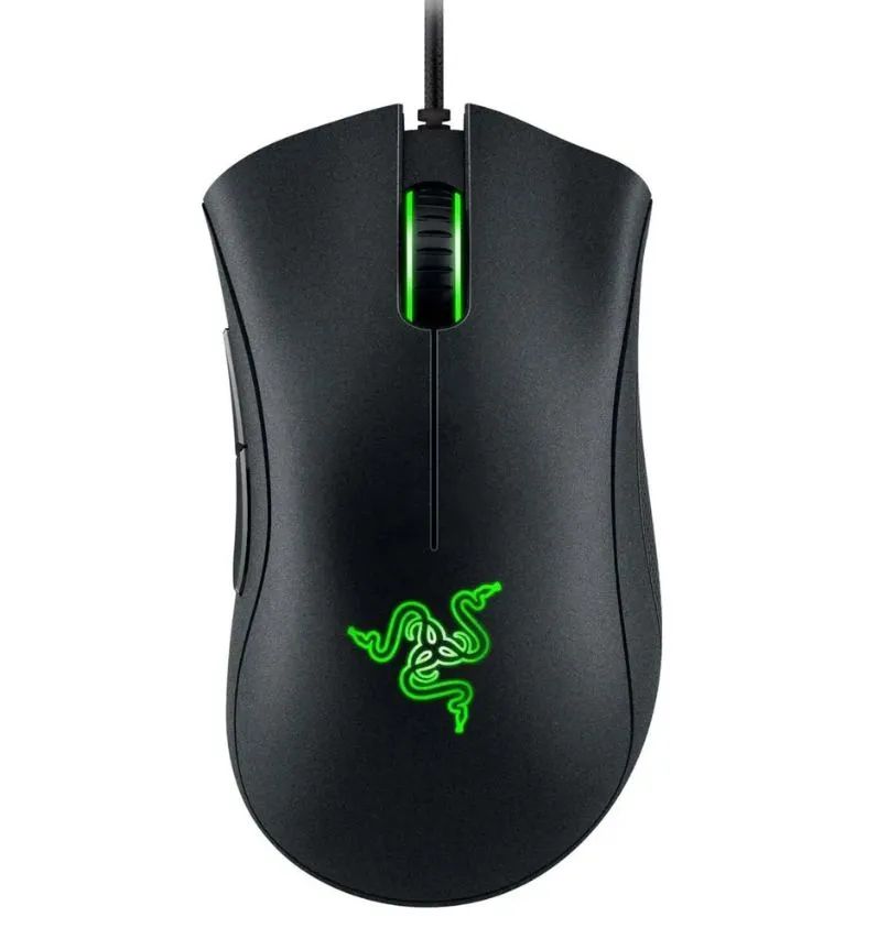 Игровая мышь Razer DeathAdder Essential Black/Green (RZ01-03850100-R3M1), купить в Москве, цены в интернет-магазинах на Мегамаркет