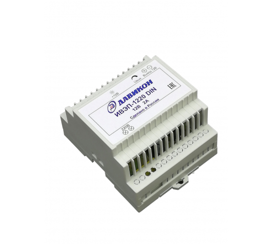 Блок питания стабилизированный Давикон БП 12В 2А ИВЭП-1220DIN купить в ...