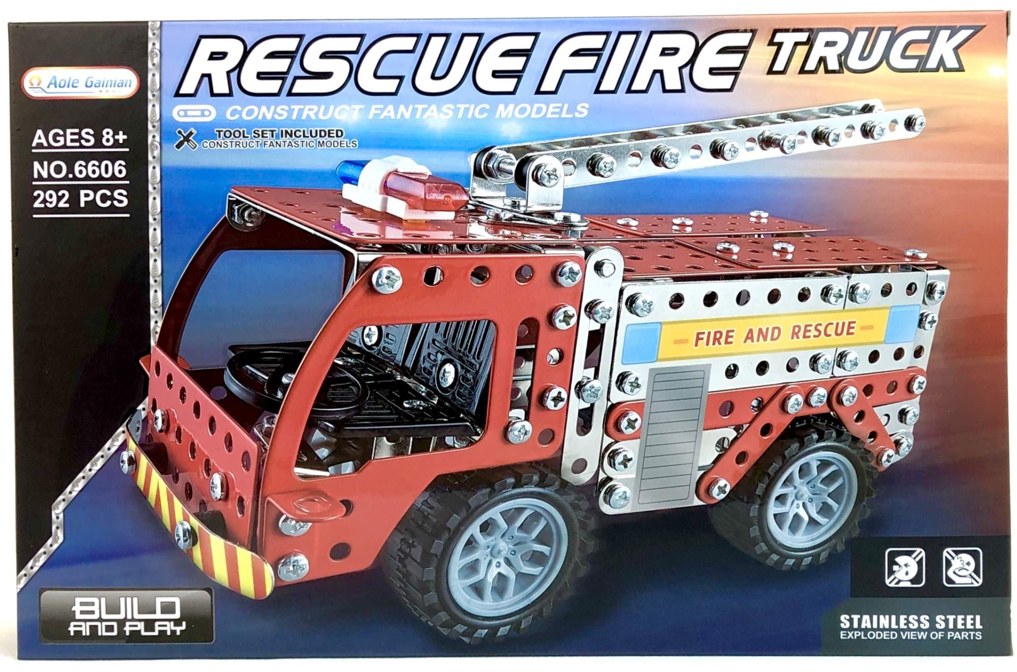 Конструктор металлический Playsmart Пожарная машина Rescue Fire Truck, 292  дет. 110661 – купить в Москве, цены в интернет-магазинах на Мегамаркет