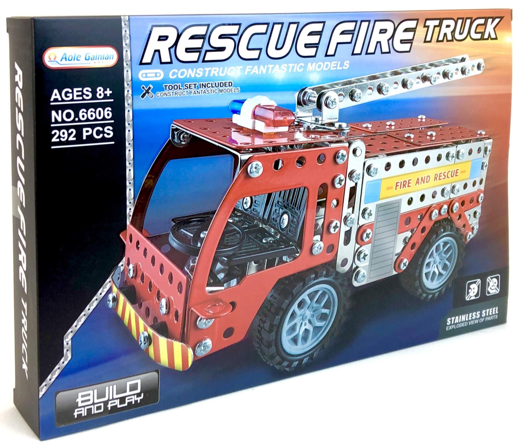 Конструктор металлический Playsmart Пожарная машина Rescue Fire Truck, 292  дет. 110661 – купить в Москве, цены в интернет-магазинах на Мегамаркет