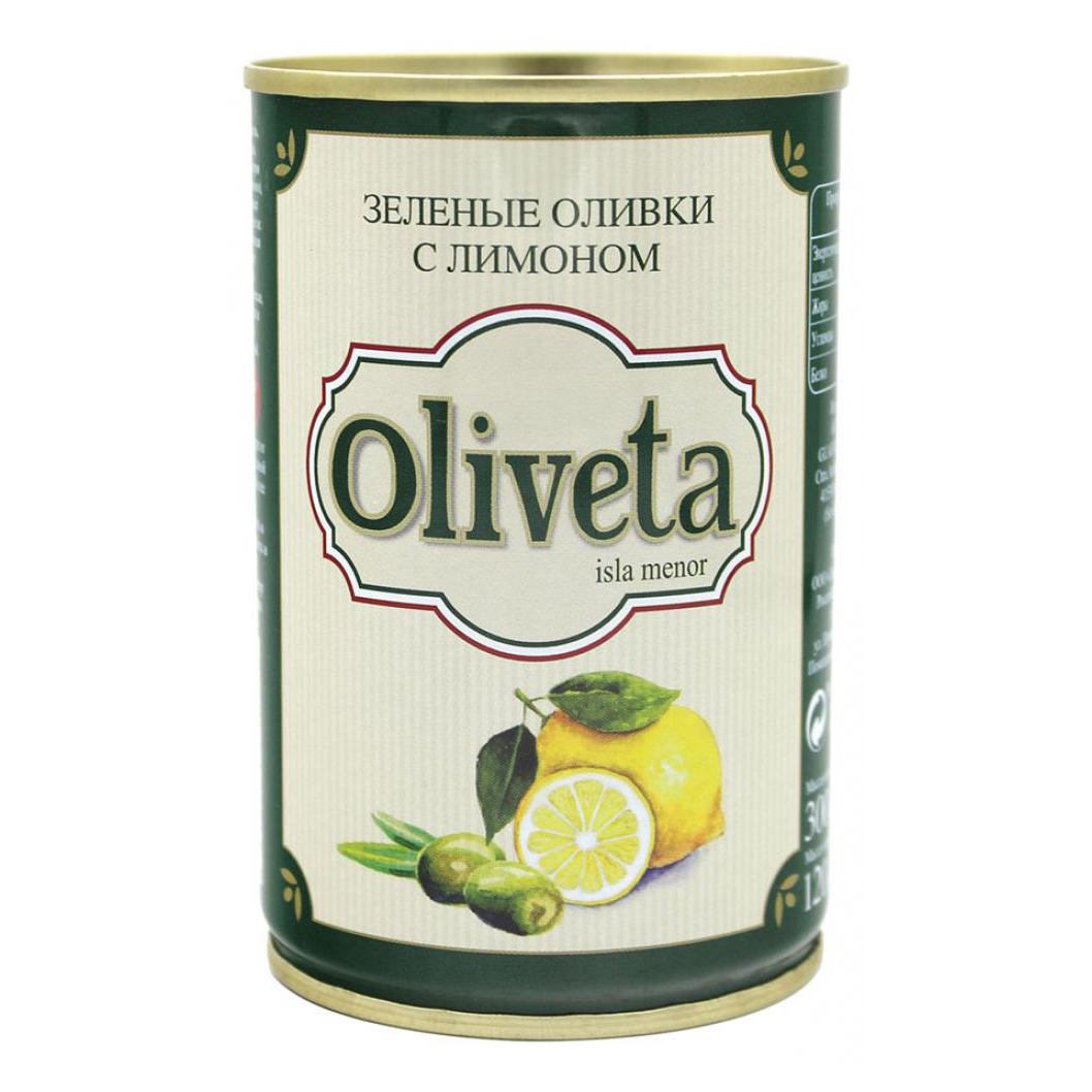Оливки Oliveta зеленые с лимоном 300 г