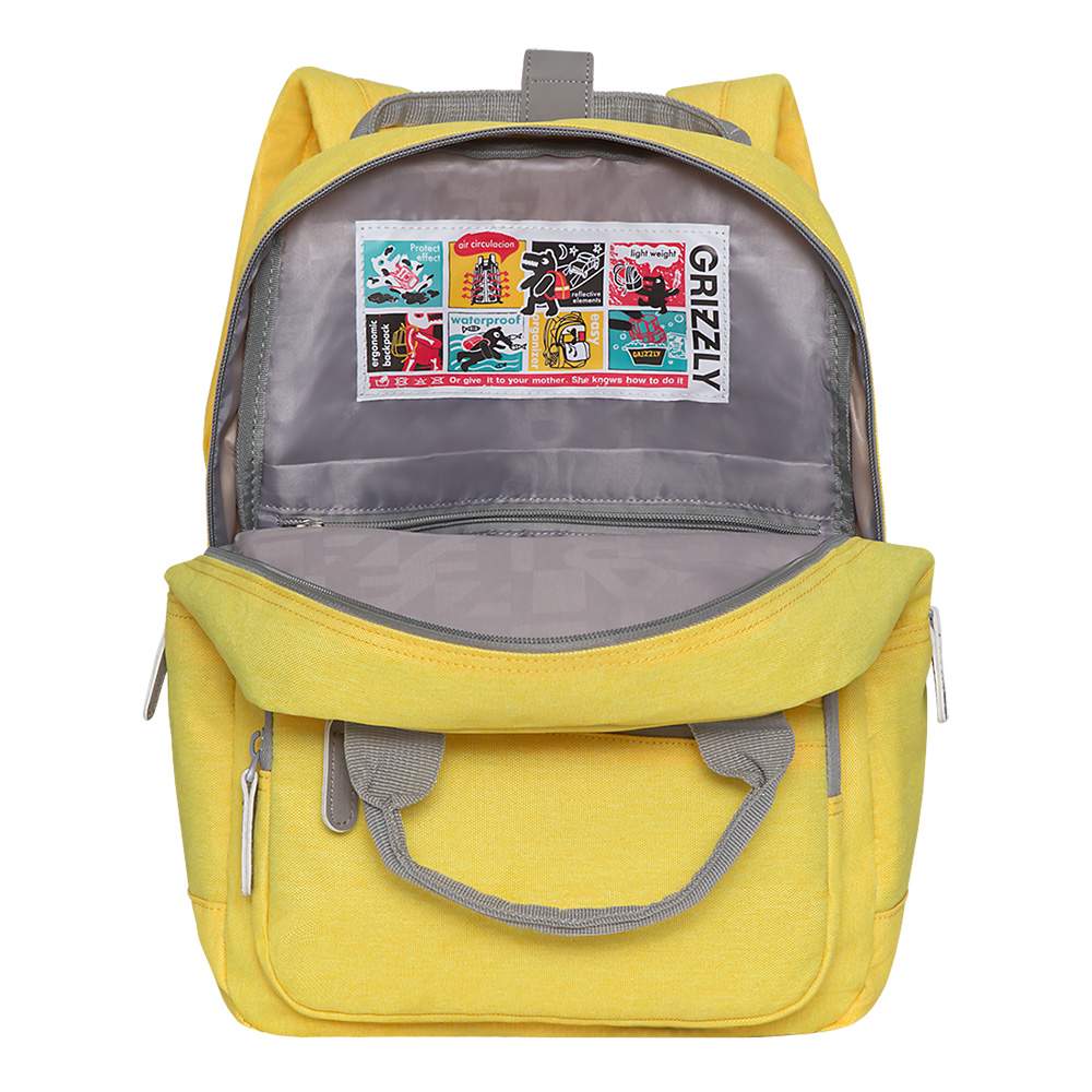 Сумка-рюкзак женская Grizzly RX-026-7 желтая